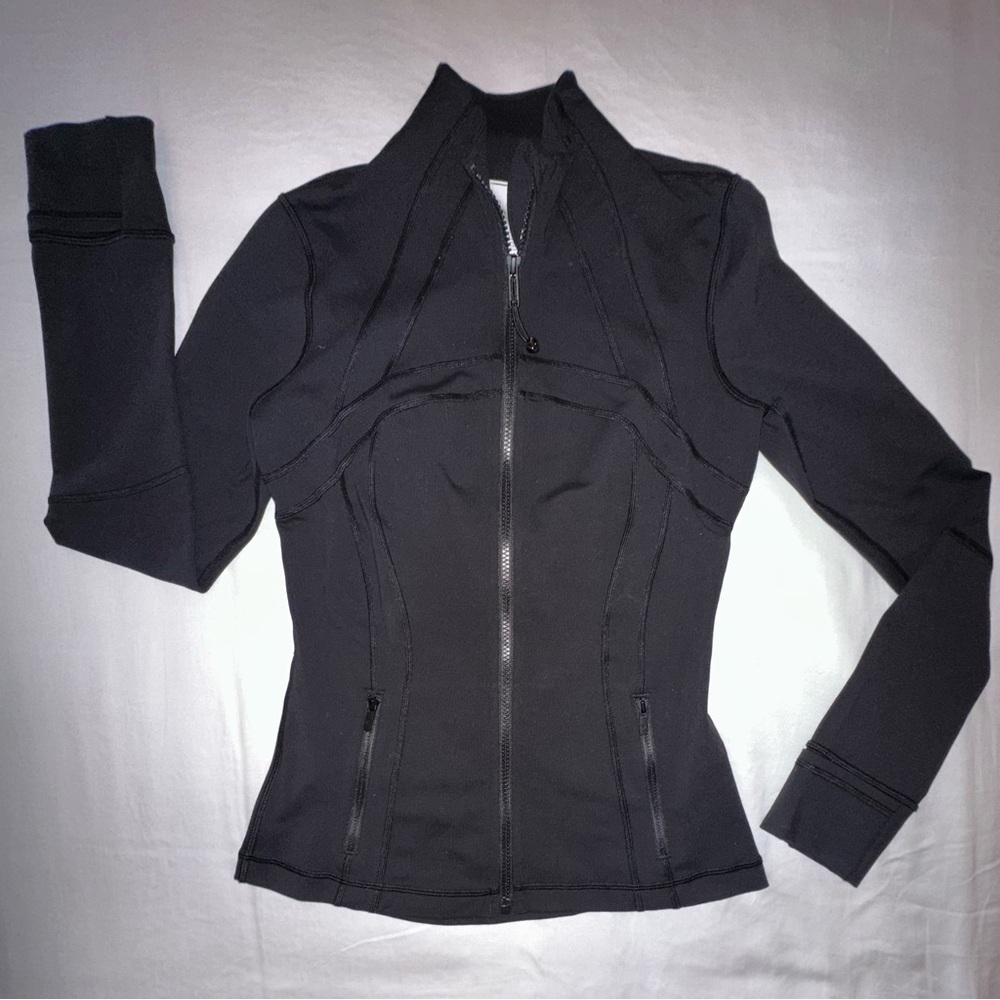 Lululemon Black Jacket with Contoured Fit and High Collar